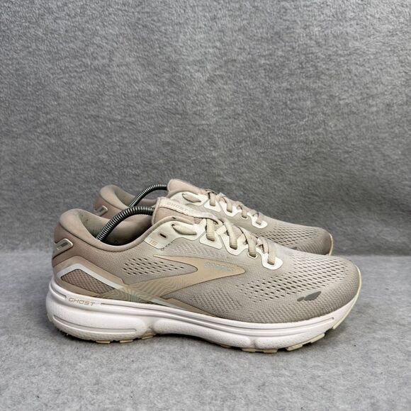 Brooks Shoes Womens Size 9.5 Ghost 15 Beige & White Running Sneakers 1203801B189 - Picture 4 of 10